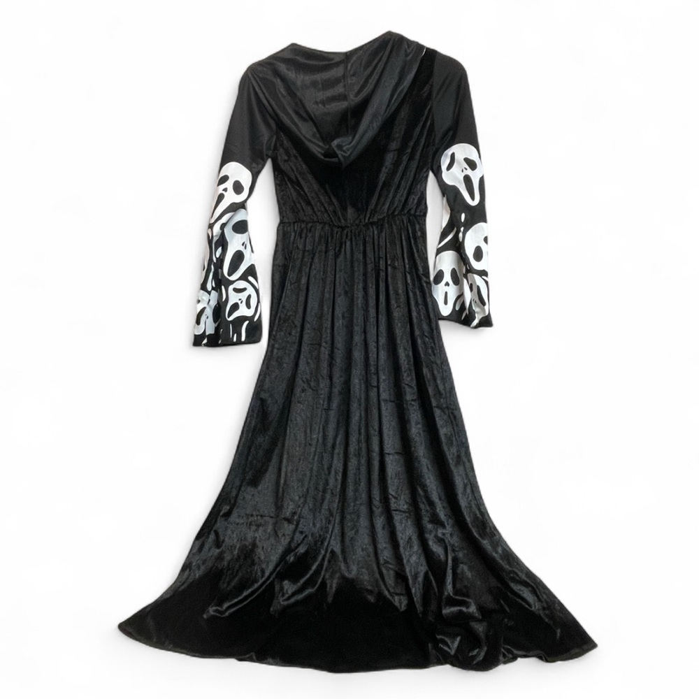 Black & white Velvet Scream‎ Ghostface Hooded costume Youth XL - Picture 6 of 8